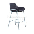 Black frame imported ash wood bar stool